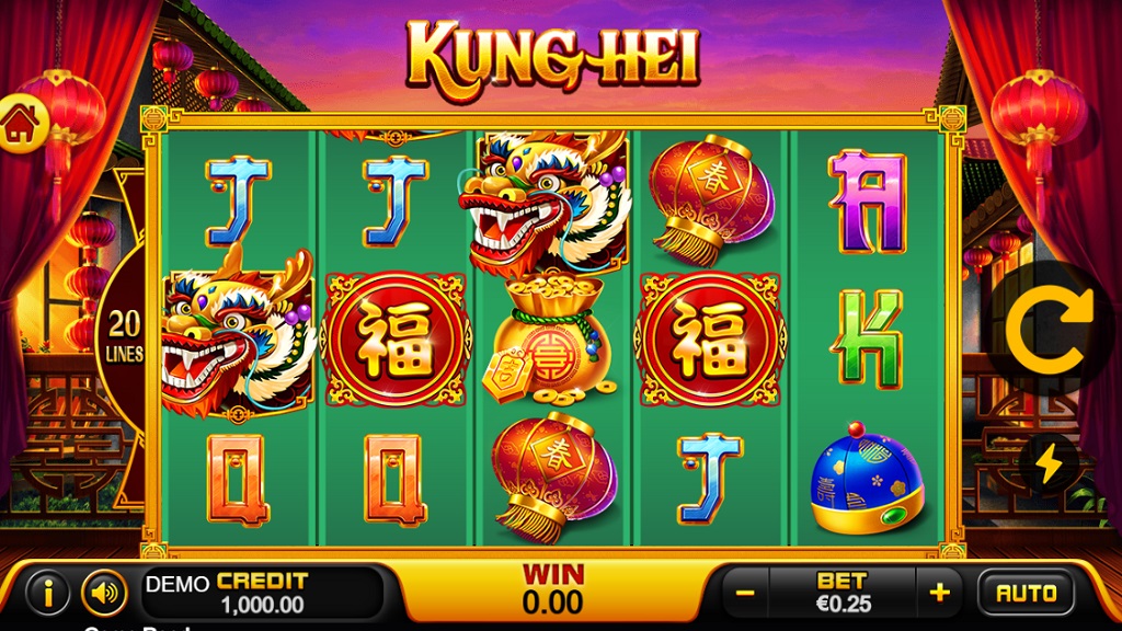 Screenshot of Kung Hei slot from Playstar