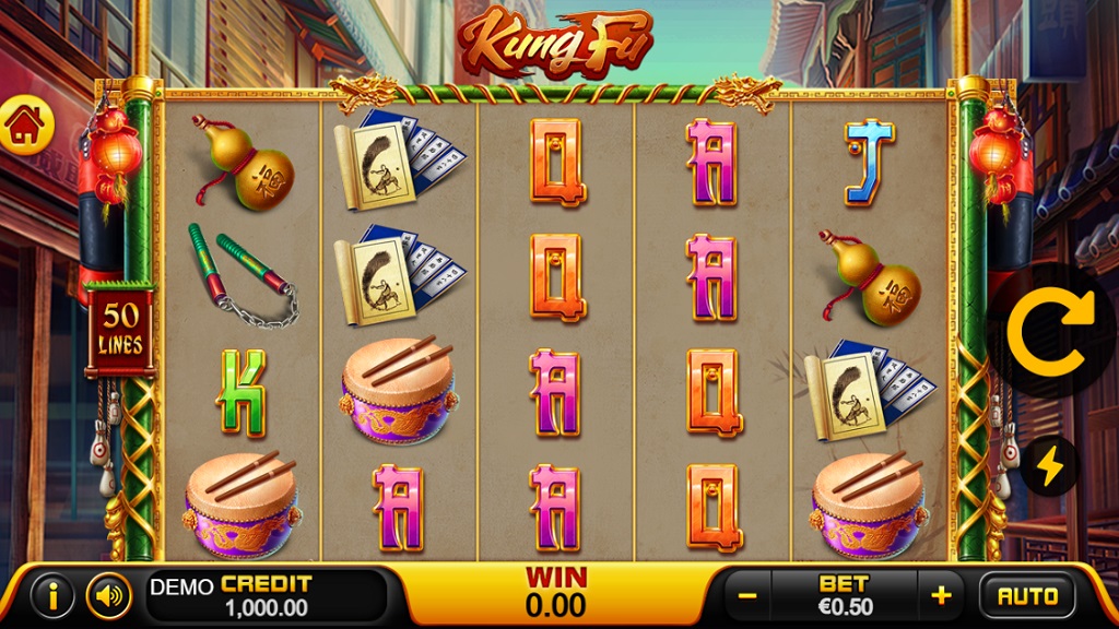 Screenshot of Kungfu slot from Playstar