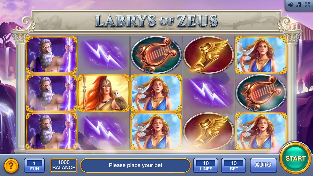 Screenshot of Labrys of Zeus slot from InBet