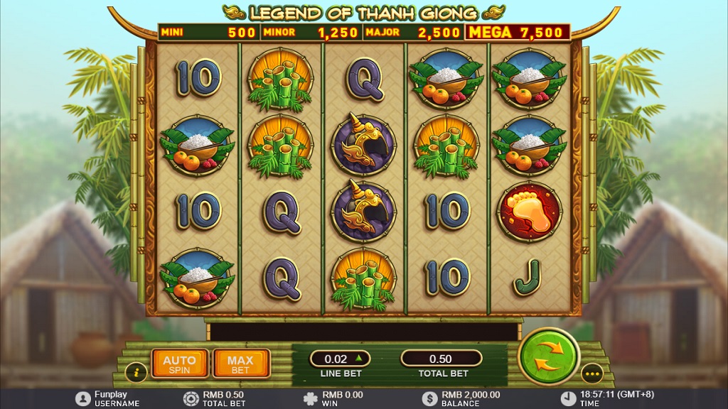 Screenshot of Legend of Thanh Giong slot from GamePlay