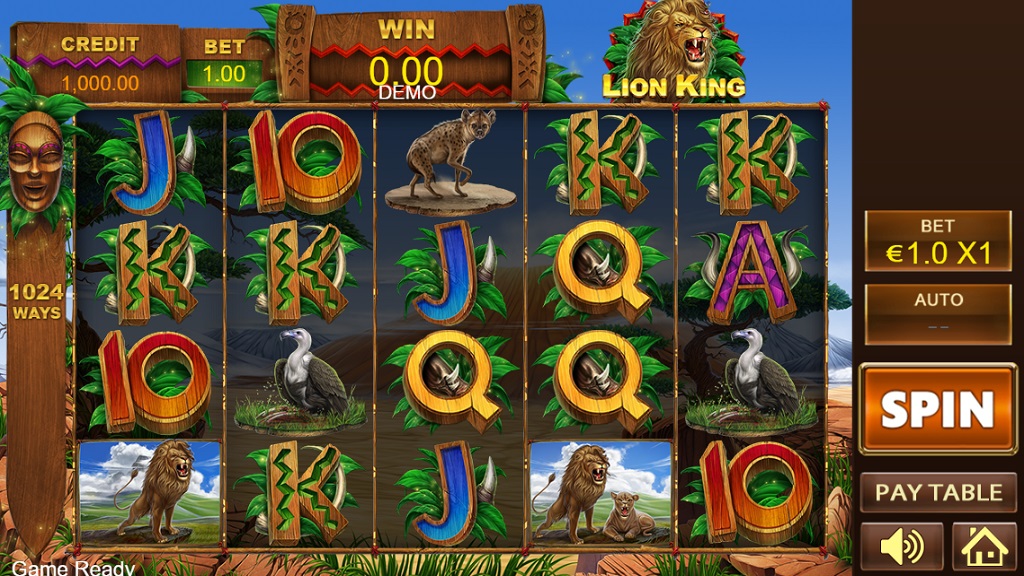 Screenshot of Lion King slot from Playstar