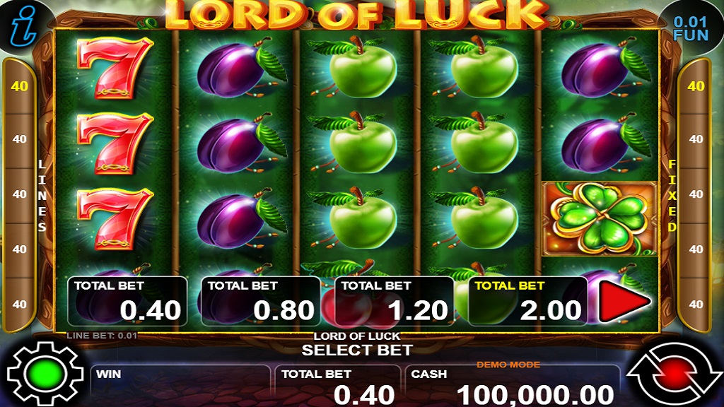 Screenshot of Lord of Luck slot from CT Interactive