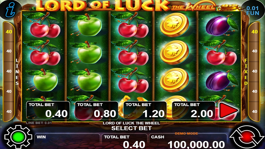 Screenshot of Lord of Luck the Wheel slot from CT Interactive