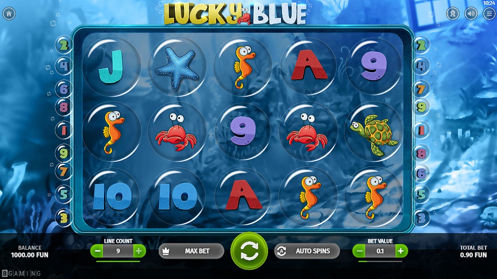 Screenshot of Lucky Blue slot from BGaming