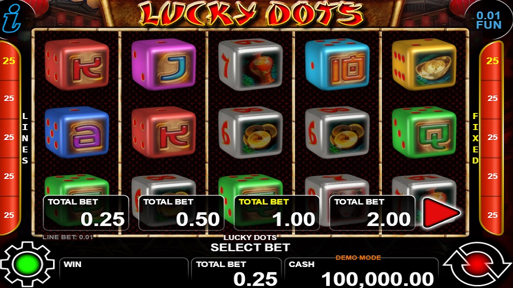 Screenshot of Lucky Dots slot from CT Interactive