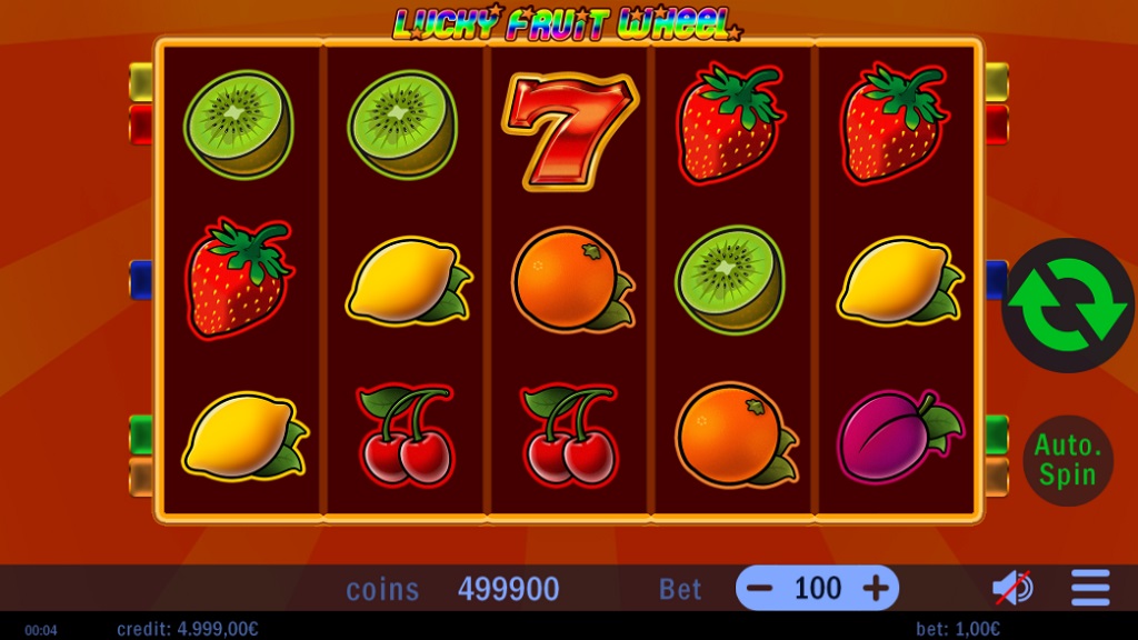 Screenshot of Lucky Fruit Wheel slot from Swintt