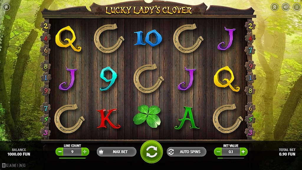 Screenshot of Lucky Lady's Clover slot from BGaming