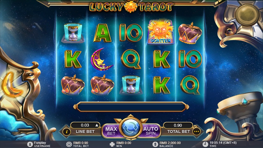 Screenshot of Lucky Tarot slot from GamePlay