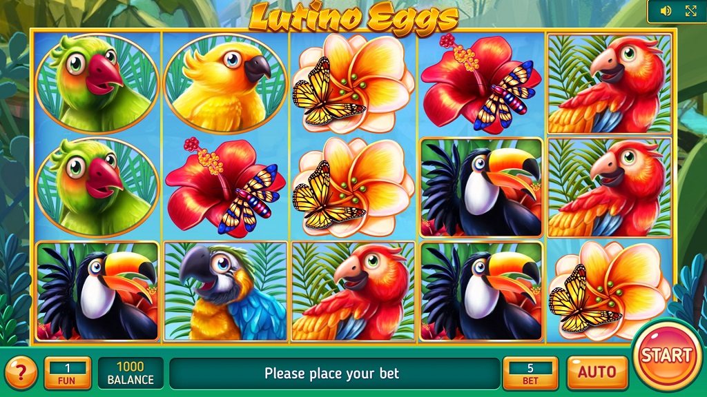 Screenshot of Lutino Eggs slot from InBet
