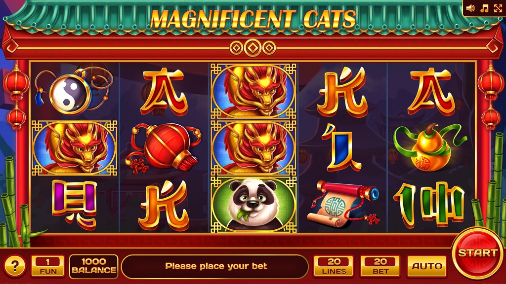 Screenshot of Magnificent Cats slot from InBet
