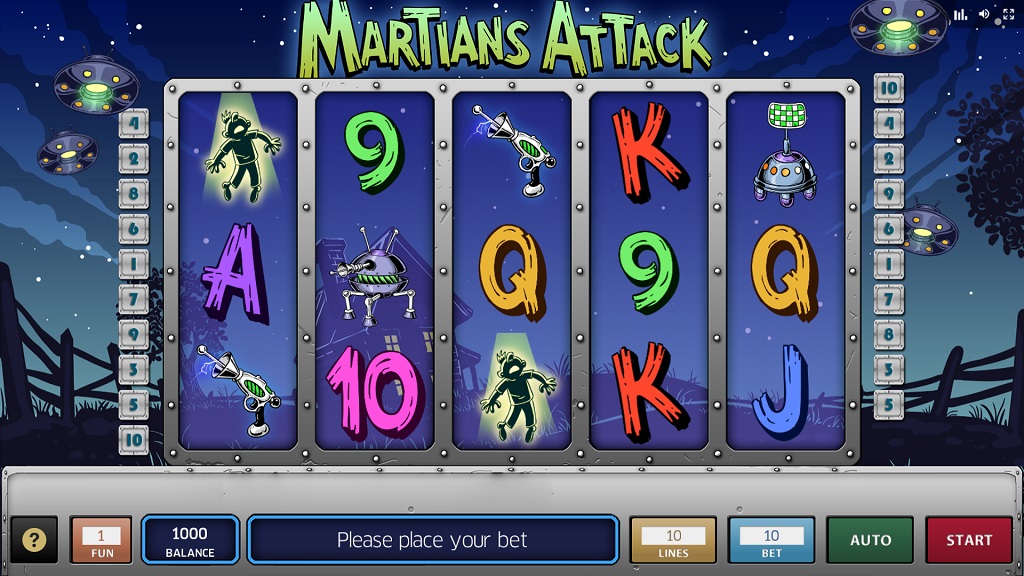 Screenshot of Martians Attack slot from InBet