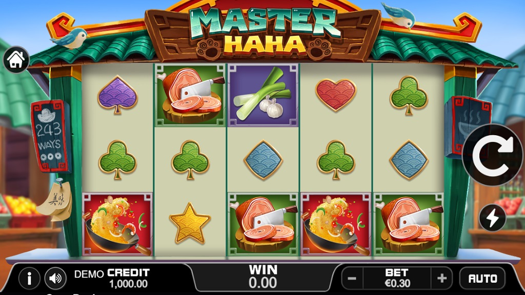 Screenshot of Master Haha slot from Playstar