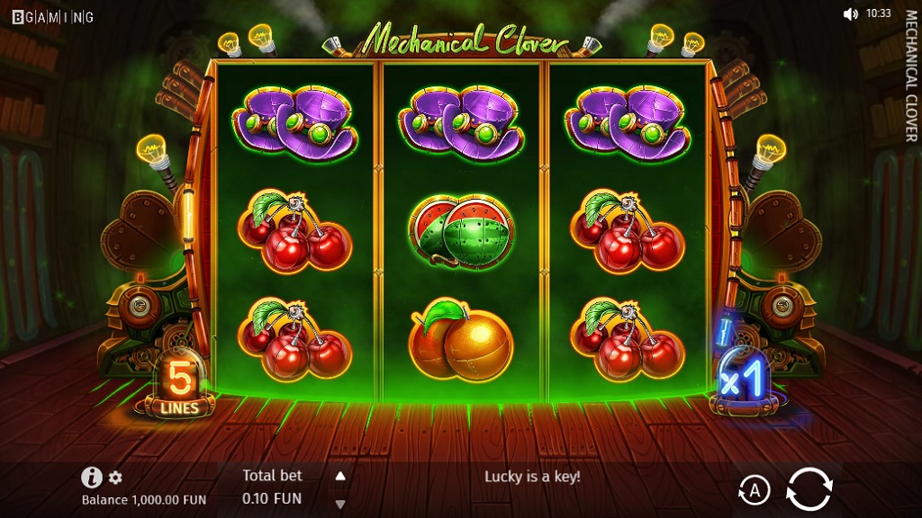 Screenshot of Mechanical Clover slot from BGaming