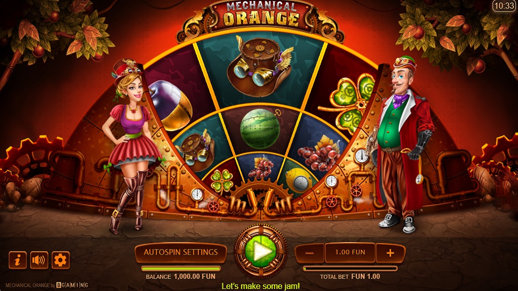 Screenshot of Mechanical Orange slot from BGaming