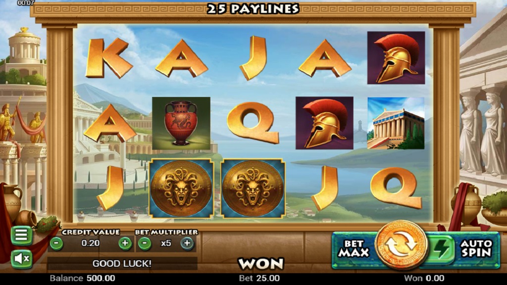 Screenshot of Medusa's Curse slot from Swintt