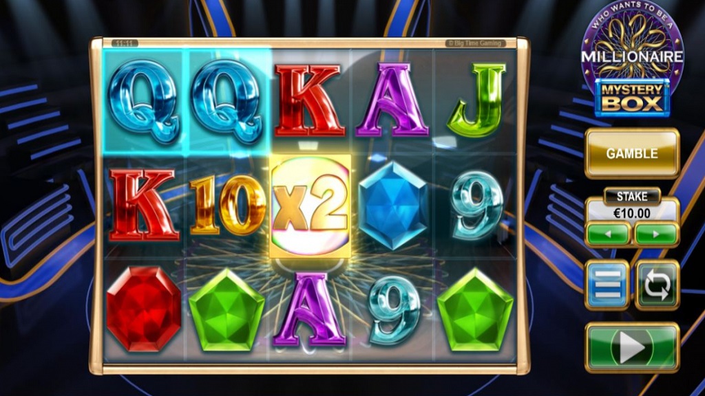 Screenshot of Millionaire Mystery Box slot from Big Time Gaming