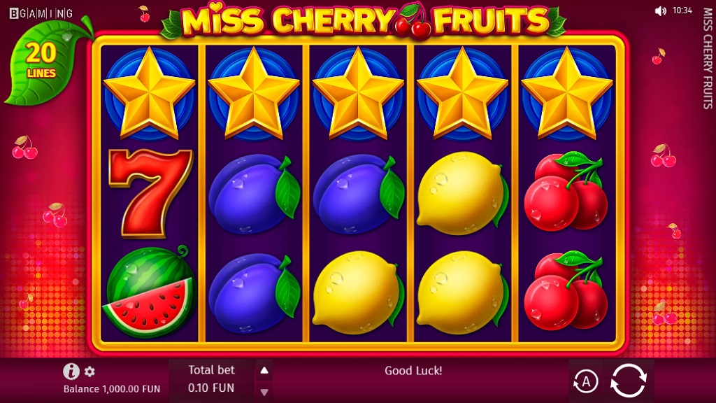 Screenshot of Miss Cherry Fruits slot from BGaming