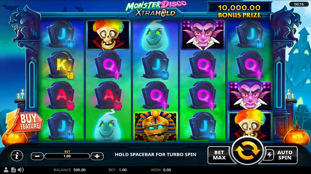 Screenshot of Monster Disco Xtra Hold slot from Swintt