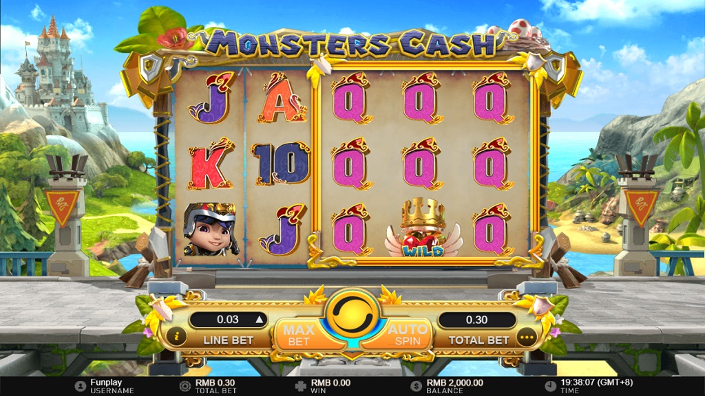 Screenshot of Monsters Cash slot from GamePlay
