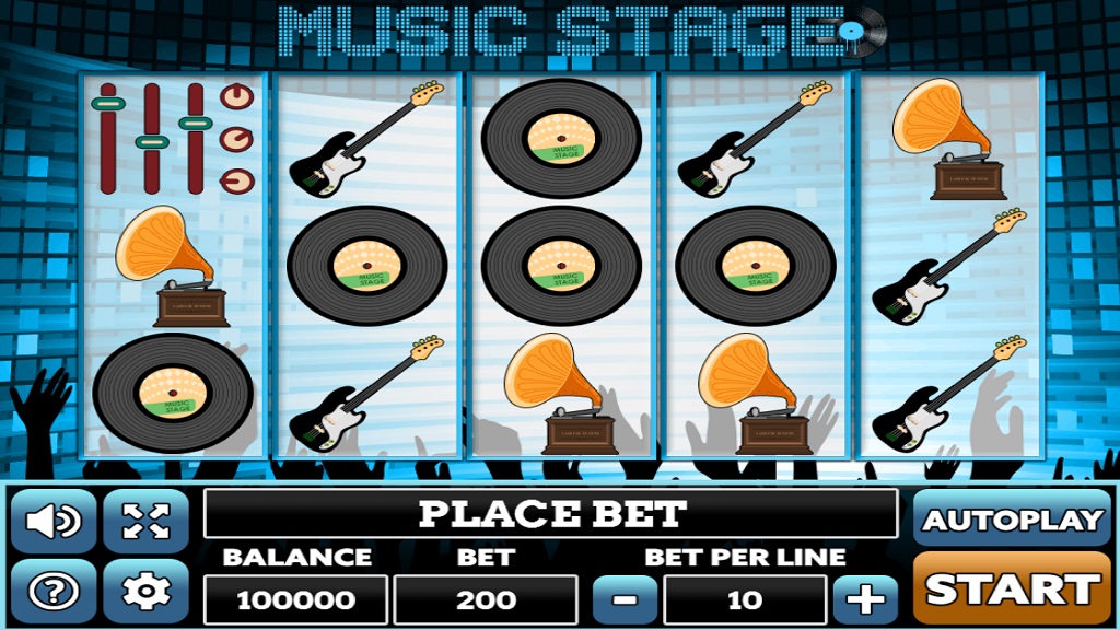 Screenshot of Music Stage slot from PlayPearls