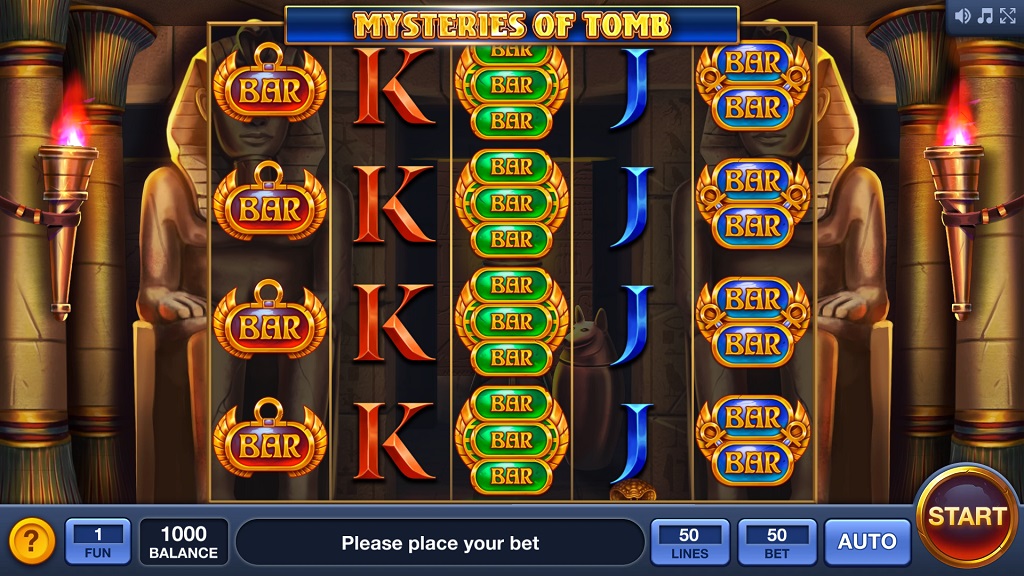 Screenshot of Mysteries of Tomb slot from InBet