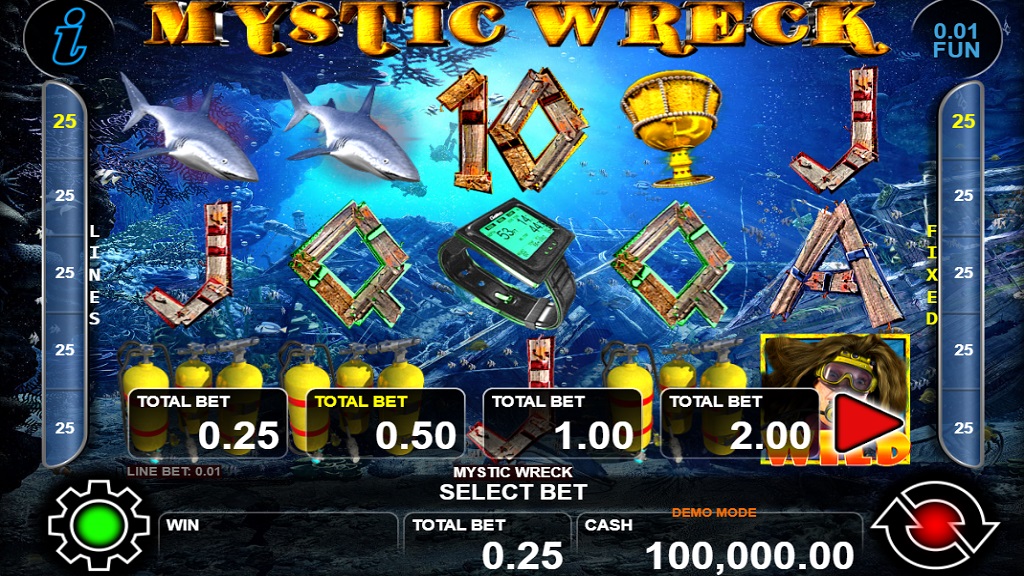 Screenshot of Mystic Wreck slot from CT Interactive