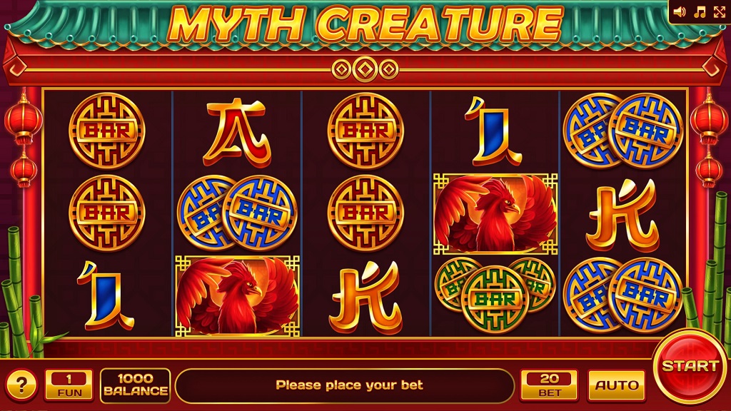 Screenshot of Myth Creature slot from InBet