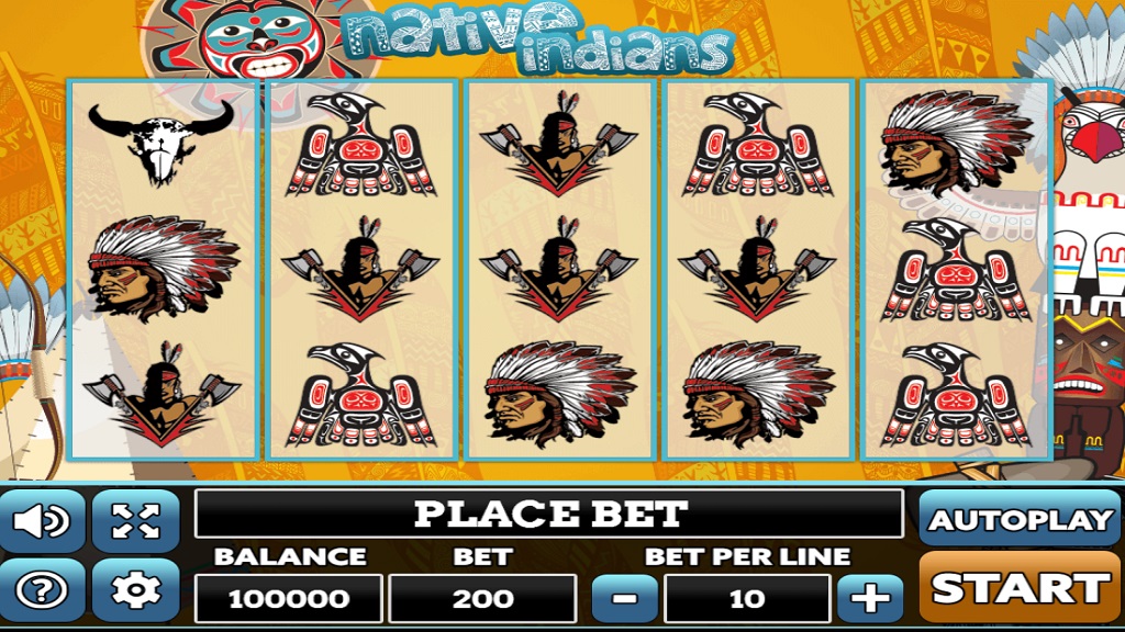 Screenshot of Native Indians slot from PlayPearls