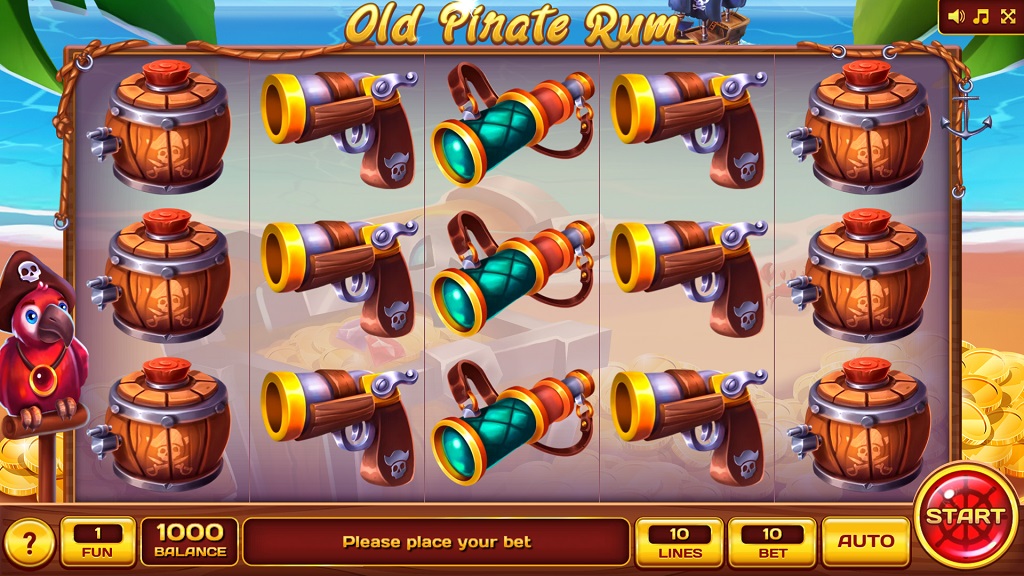 Screenshot of Old Pirate Rum slot from InBet