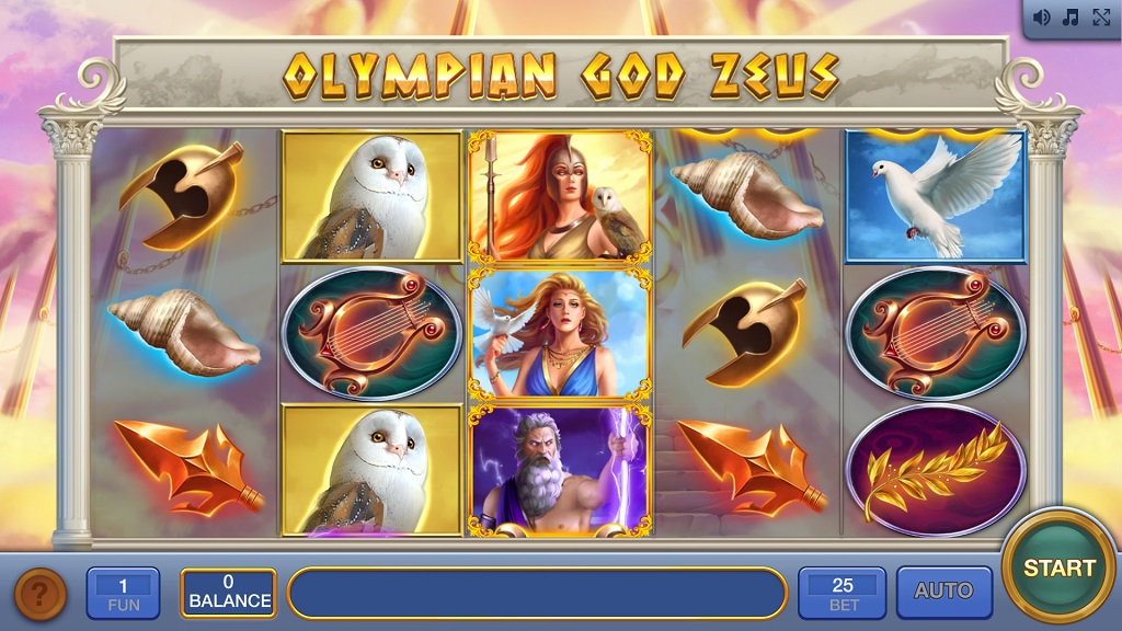 Screenshot of Olympian God Zeus slot from InBet