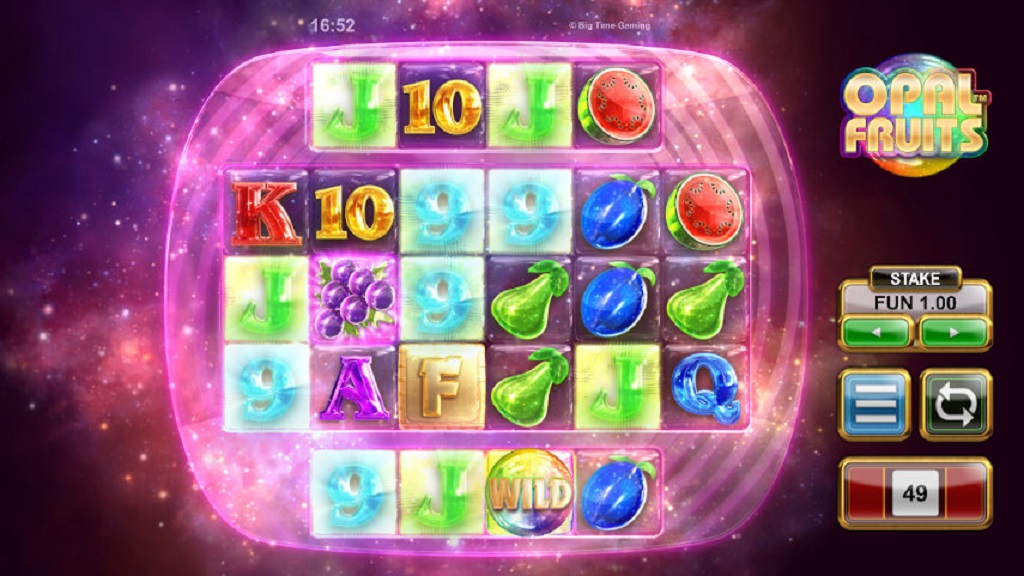 Screenshot of Opal Fruits slot from Big Time Gaming