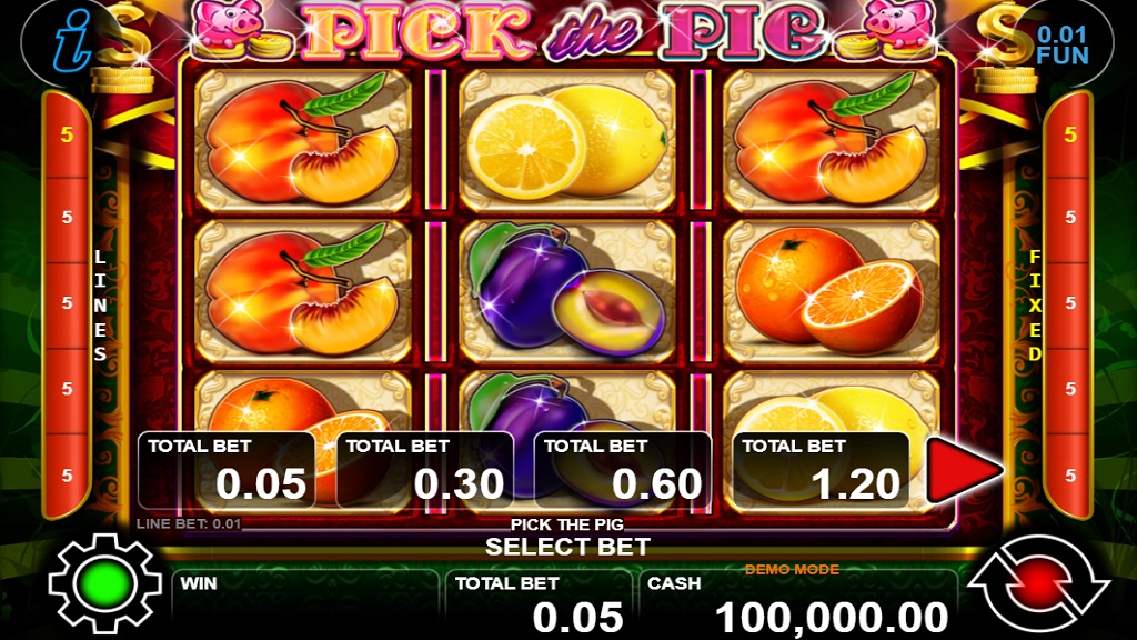 Screenshot of Pick The Pig slot from CT Interactive