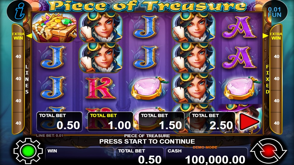 Screenshot of Piece of Treasure slot from CT Interactive