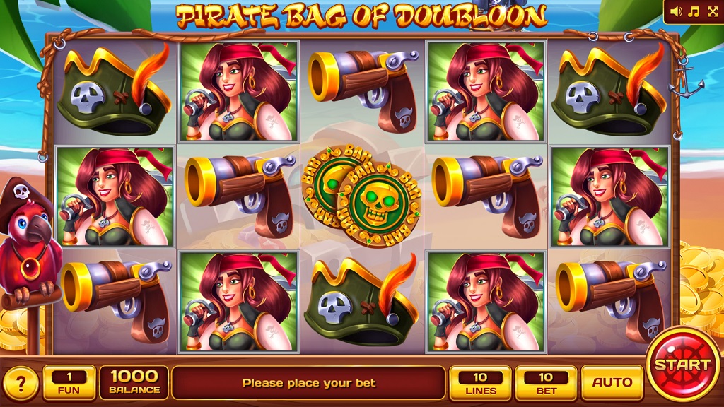 Screenshot of Pirate Bag of Doubloon slot from InBet