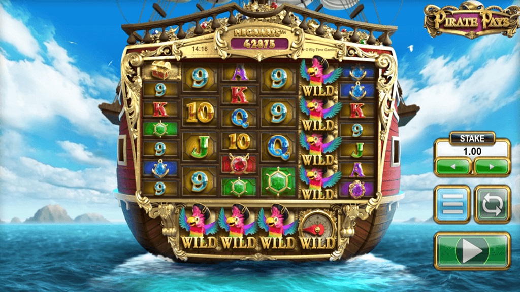 Screenshot of Pirate Pays Megaways slot from Big Time Gaming