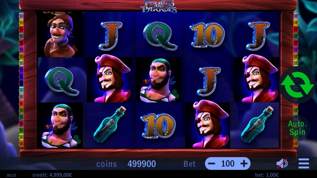 Screenshot of Pirates and Parrots slot from Swintt