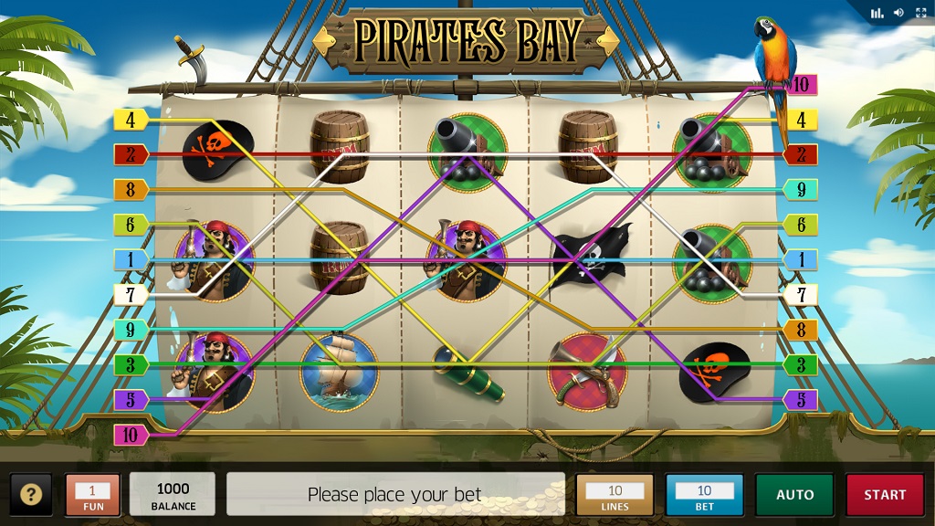 Screenshot of Pirates Bay slot from InBet