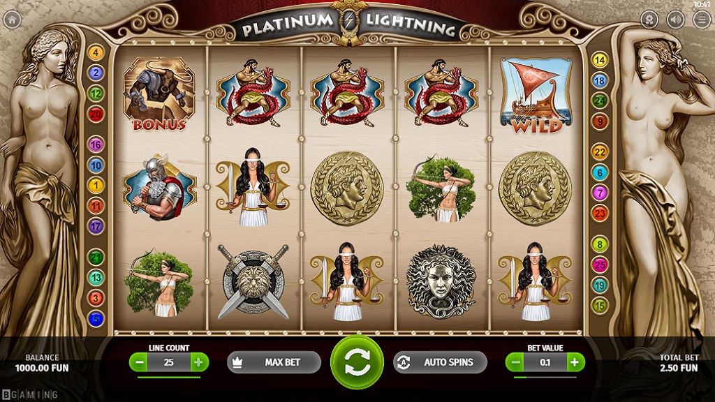 Screenshot of Platinum Lightning slot from BGaming