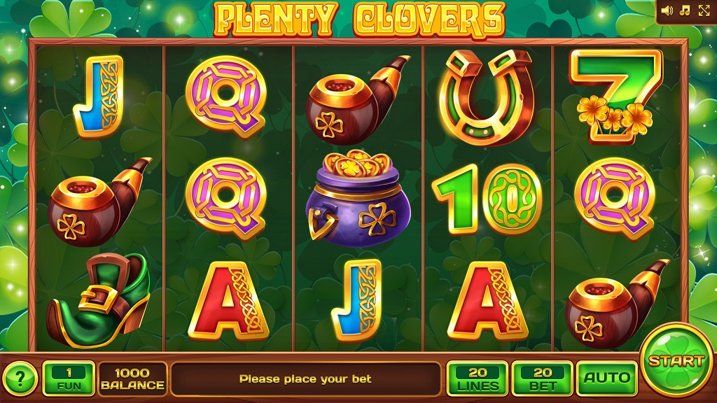 Screenshot of Plenty Clovers slot from InBet