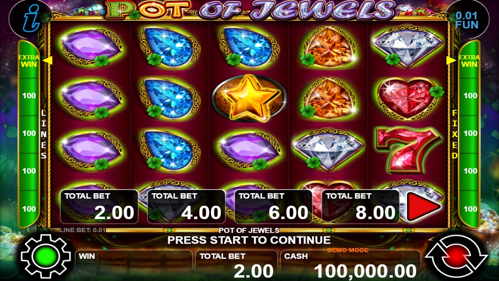 Screenshot of Pot Of Jewels slot from CT Interactive