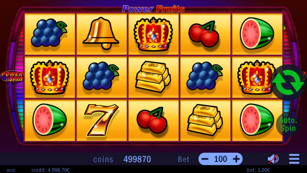 Screenshot of Power Fruits slot from Swintt