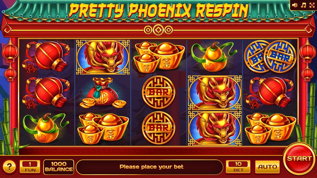 Screenshot of Pretty Phoenix Respin slot from InBet