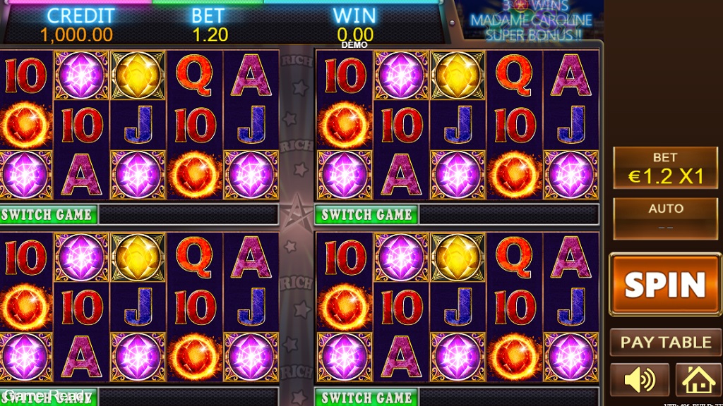 Screenshot of PS Stars Rich Rich slot from Playstar