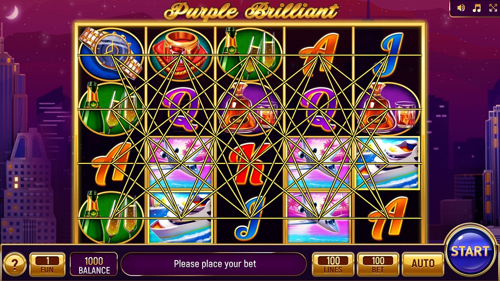 Screenshot of Purple Brilliant slot from InBet