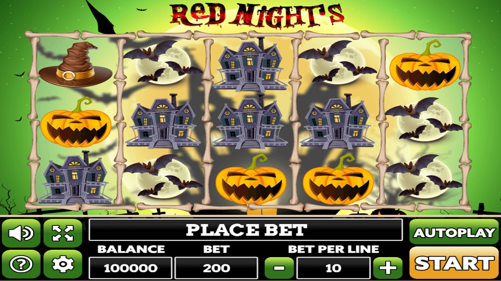 Screenshot of Red Nights slot from PlayPearls