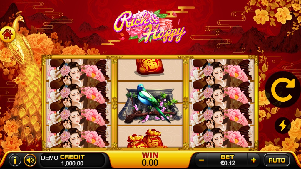 Screenshot of Rich & Happy slot from Playstar