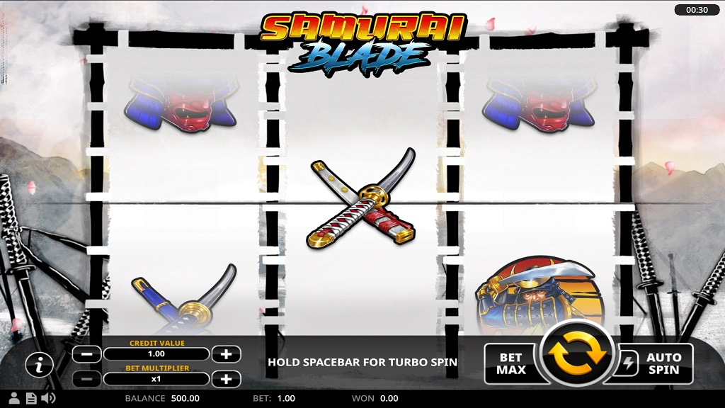 Screenshot of Samurai Blade slot from Swintt