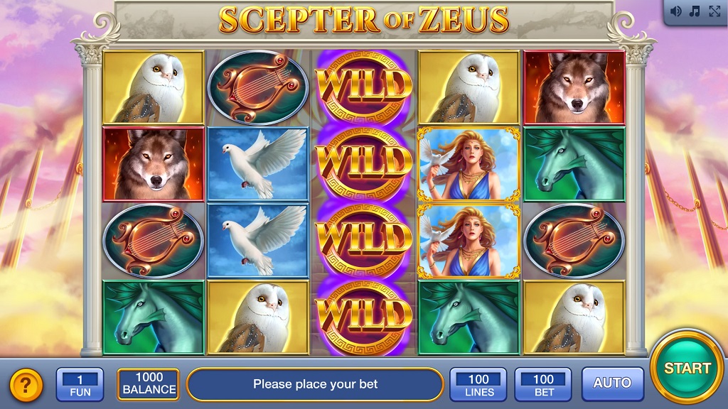 Screenshot of Scepter of Zeus slot from InBet