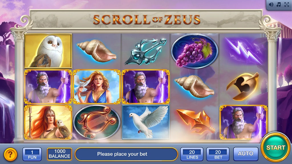 Screenshot of Scroll of Zeus slot from InBet