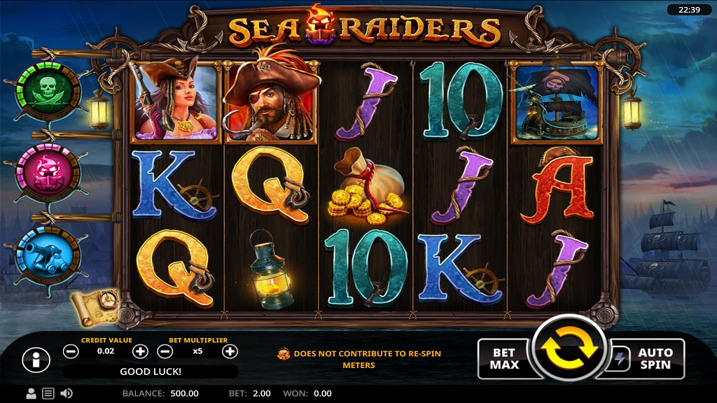Screenshot of Sea Raiders slot from Swintt